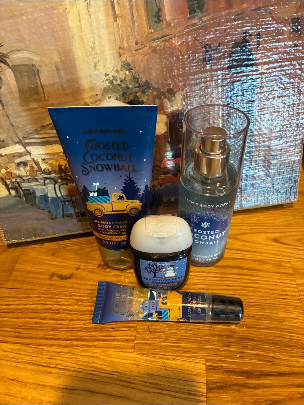 Bath & Body Works Frosted Coconut Snowball Set - Blue